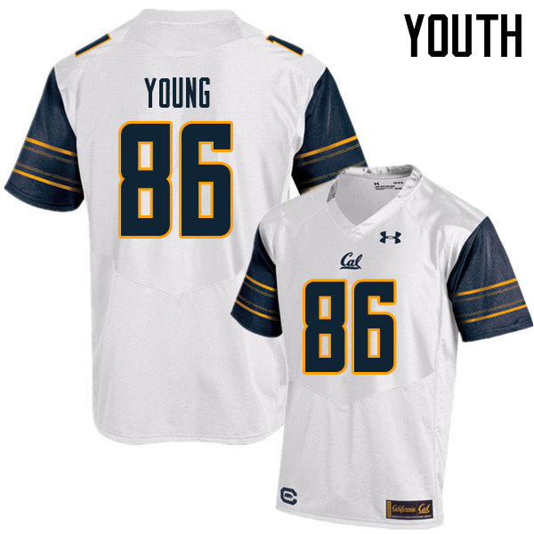 Youth #86 Monroe Young Cal Bears UA College Football Jerseys Sale-White